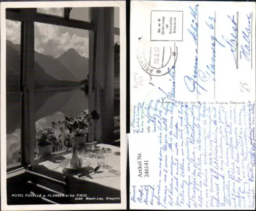 246141,Blick v. Hotel Forelle zum Plansee b. Reutte pub Risch-Lau 5328