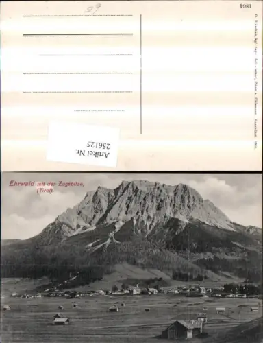 256125,Ehrwald Totale m. d. Zugspitze Bergkulisse