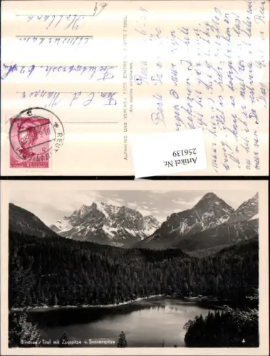 256139,Blindsee See m. Zugspitze u. Sonnenspitze Bergkulisse b. Biberwier