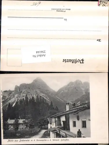 256144,Motiv aus Biberwier m. d. Sonnenspitze und d. Wampet Schroffen Bergkulisse