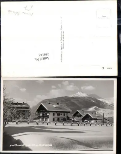 256148,Ehrwald Pension Hlzereck m. Grubigstein Winterbild