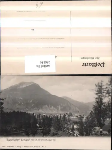 256154,Zugspitzdorf Ehrwald Teilansicht m. Daniel Bergkulisse