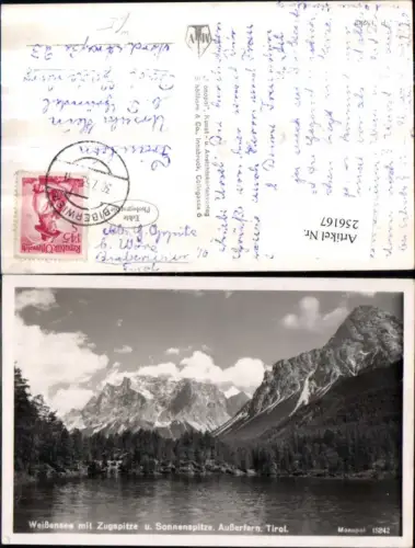 256167,Weißensee See m. Zugspitze u. Sonnenspitze Bergkulisse b. Biberwier