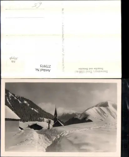 273975,Berwang in Tirol Kirche Zugspitze u. Bleispitze Bergkulisse Winterbild