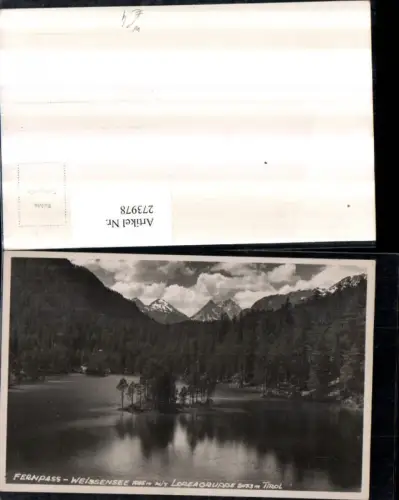 273978,Fernpass Weissensee See m. Loreagruppe Bergkulisse b. Biberwier