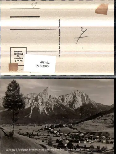 294305,Lermoos Totale geg. Sonnenspitze u. Wampeter Schrofen Bergkulisse pub Risch-Lau 1286