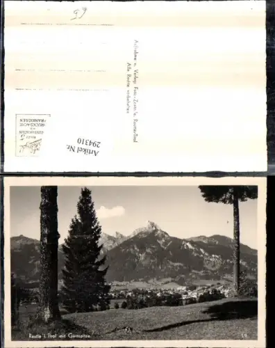294310,Blick auf Reutte Totale m. Gernspitze Bergkulisse