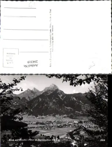 294319,Blick auf Reutte Totale m. Gernspitze Bergkulisse