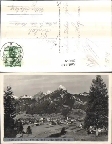 294329,Reutte Totale m. Tannheimer Berge Bergkulisse