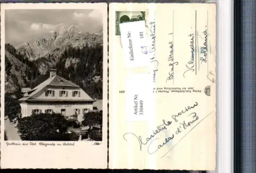 330449,Elbigenalp im Lechtal Gasthaus zur Post Bergkulisse