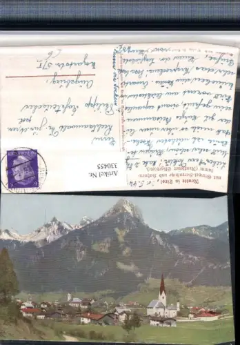 330455,Reutte Teilansicht m. Gimpel-Gerenspitze u. Hahnenkamm Bergkulisse