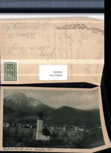 330476,Reutte Außerfern Totale Kirche m. Thaneller Bergkulisse