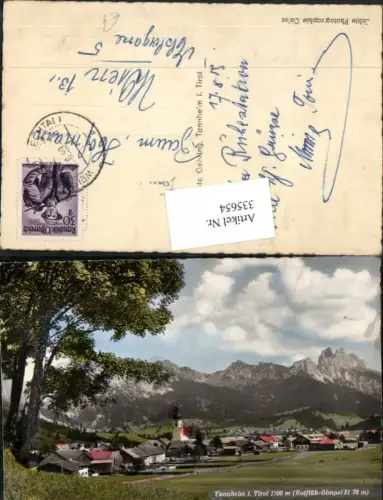 335654,Tannheim in Tirol Totale m. Rotflüh-Gimpel Bergkulisse