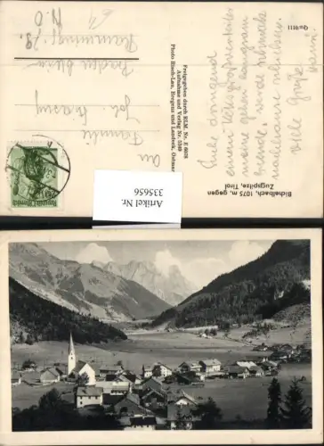 335656,Bichelbach Bichlbach Totale m. Zugspitze Bergkulisse