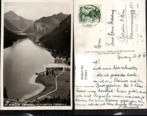 335661,Plansee See b. Reutte m. Hotel Forelle Bergkulisse