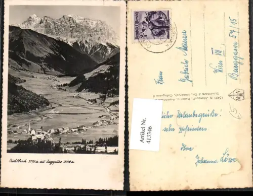 413346,Bichlbach Totale m. Zugspitze Bergkulisse