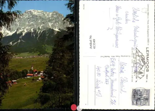 413349,Lermoos Totale m. Zugspitze Bergkulisse