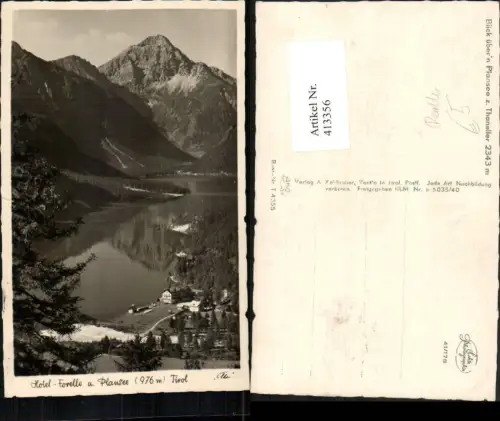 413356,Hotel Forelle am Plansee See b. Reutte Bergkulisse
