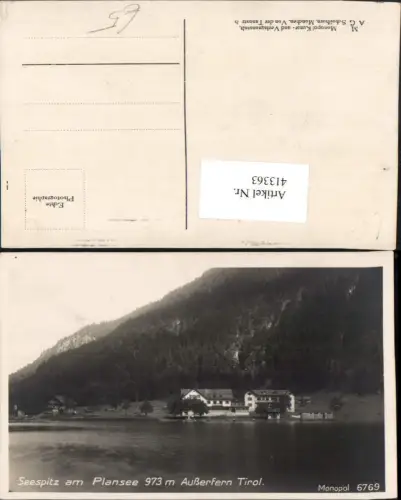 413363,Außerfern Seespitz am Plansee See b. Reutte