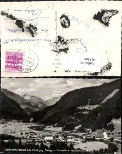 413368,Bach und Stockach im Lechtal Totale geg. Pimig Bergkulisse pub Risch-Lau 2587