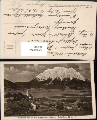 413388,Außerfern Lermoos Totale m. Zugspitze Bergkulisse
