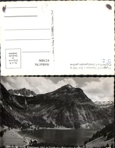 413406,Tannheim Vilsalpsee See m. Lachen- u. Rotspitze Bergkulisse