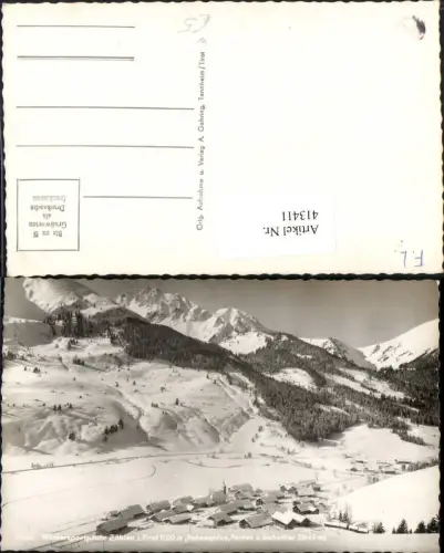 413411,Zöblen Totale m. Rohnespitze Ponten Bergkulisse Winterbild