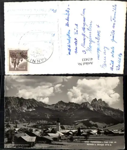 413433,Tannheim Totale m. Rotflüh u. Gimpel Bergkulisse