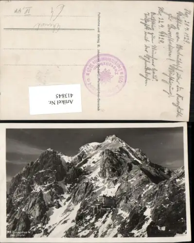 413845,Zugspitze b. Ehrwald Berghotel Bergkulisse Berggipfel