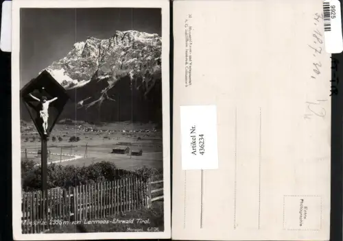 436234,Zugspitze von Lermoos Ehrwald Wegkreuz Marterl Bergkulisse