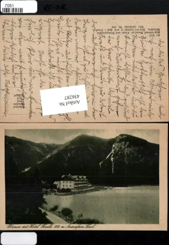 436287,Plansee See b. Reutte m. Hotel Forelle Bergkulisse