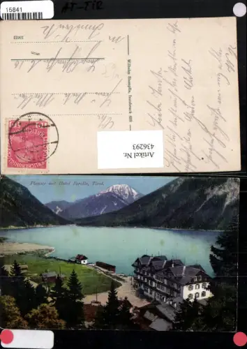 436293,Plansee See b. Reutte m. Hotel Forelle Bergkulisse