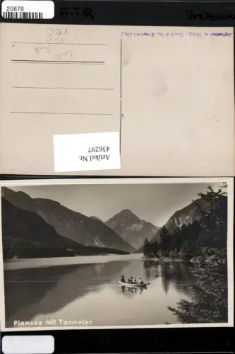 436297,Foto AK Plansee See b. Reute m. Tanneler Bergkulisse Ruderboot pub Rauch e Co Kempten