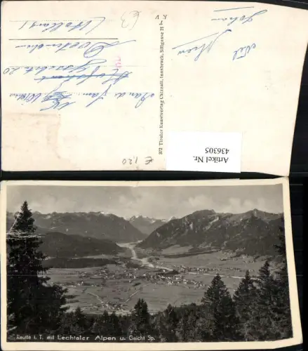 436305,Reutte Totale m. Lechtaler Alpen u. Gaicht Bergkulisse