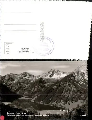 436308,Tannheim Vilsalpsee Gaishorn Rauhorn Kugelhorn Bergkulisse