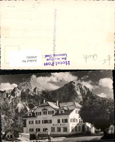 450281,Lermoos Hotel Post m. Sonnenspitze Bergkulisse