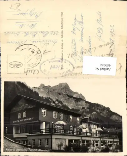 450286,Haller am Haldensee b. Grän Hotel Alpenhof Bergkulisse