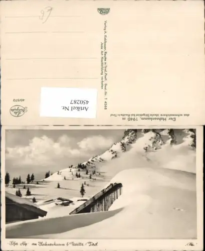 450287,Hahnenkamm Höfer Alpe b. Reutte Winterbild