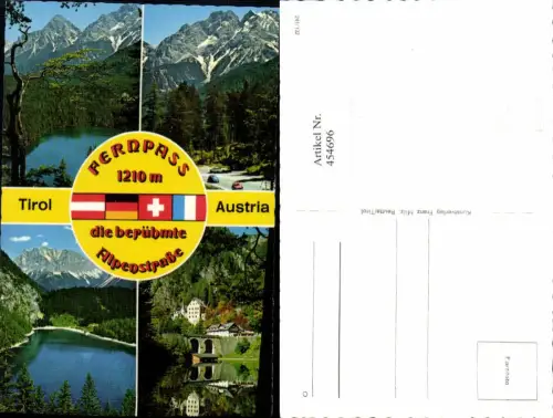 454696,Fernpass b. Biberwier See Schloss Mehrbildkarte