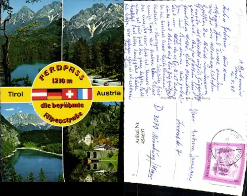 454697,Fernpass b. Biberwier See Schloss Mehrbildkarte