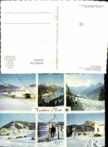 454705,Tannheim Sessellift Winterbilder Mehrbildkarte