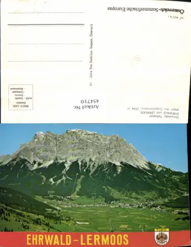 454710,Ehrwald u. Lermoos Totale geg. Zugspitze Bergkulisse
