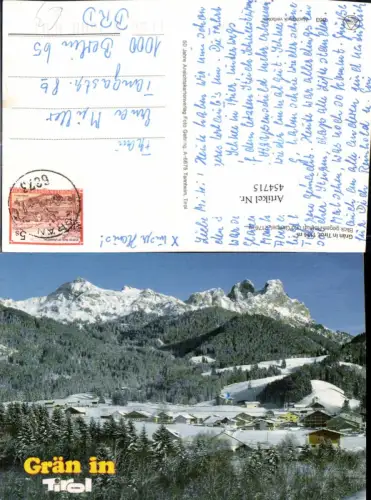 454715,Grän in Tirol Totale geg. Rotflüh Bergkulisse Winterbild