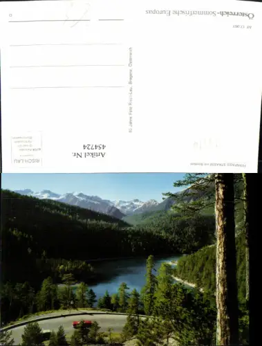 454724,Fernpassstraße m. Blindsee See b. Biberwier Bergkulisse