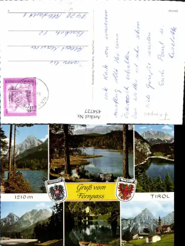 454727,Fernpass b. Biberwier Seen Schloss Mehrbildkarte