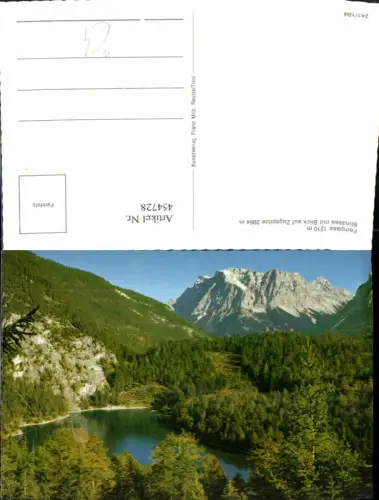 454728,Fernpass Blindsee b. Biberwier m. Zugspitze Bergkulisse