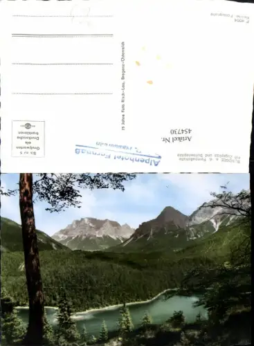 454730,Blindsee See b. Biberwier m. Zugspitze Bergkulisse