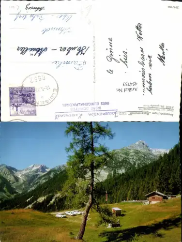 454733,Elbigenalp Jausenstation Kasermandl Bergkulisse