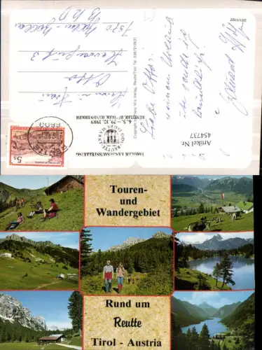 454737,Reutte Touren- und Wandergebiet Wanderer Seen Mehrbildkarte