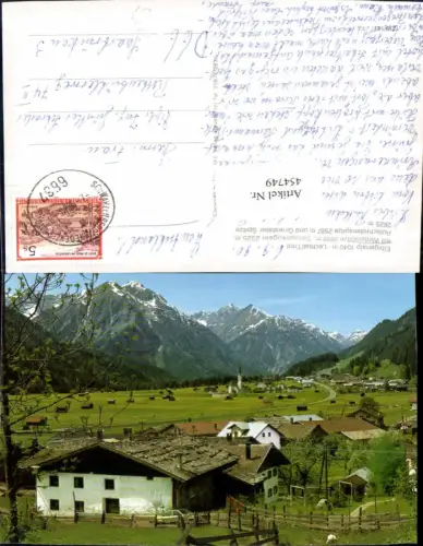 454749,Elbigenalp Totale m. Wetterspitze Bergkulisse